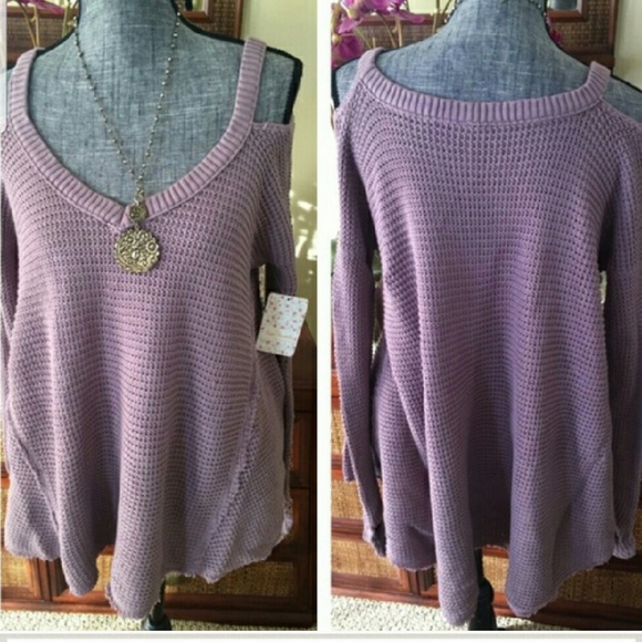 🔥XS,M🔥Free People Cold Shoulder Sweater - Picture 3 of 6